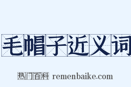 毛帽子近义词是什么意思的图片